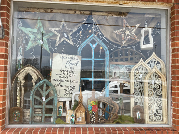 Wooden Arch Window Decor