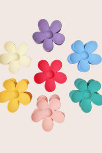 Oversize Matte Flower Hair Claw Clips