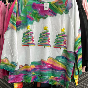 Watercolor Christmas Tree Shirt