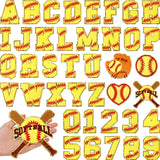 Softball Patches Chenille Letter Iron on Patches