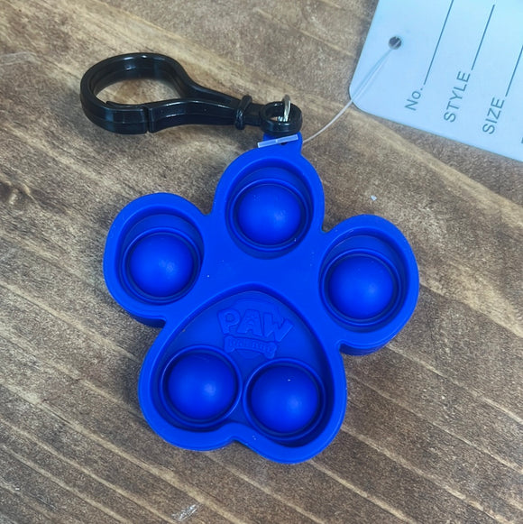 Paw Print Pop It Key Chain