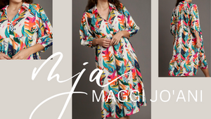 UMGEE Tropical Print  Midi Dress