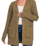 Popcorn Cardigan with Pockets