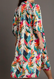 UMGEE Tropical Print  Midi Dress