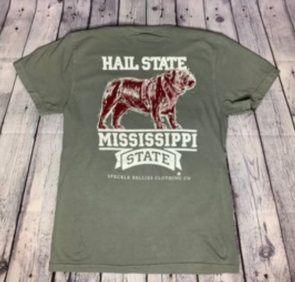 JK Speckle Bellies MSU Bulldog Sketch Shirt