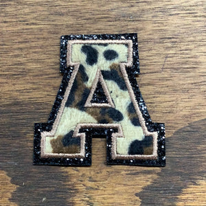 Leopard Print, 3.15 Inch Varsity Letter Patches Iron on Appliques