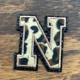 Leopard Print, 3.15 Inch Varsity Letter Patches Iron on Appliques