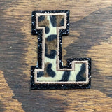 Leopard Print, 3.15 Inch Varsity Letter Patches Iron on Appliques