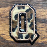 Leopard Print, 3.15 Inch Varsity Letter Patches Iron on Appliques