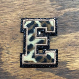 Leopard Print, 3.15 Inch Varsity Letter Patches Iron on Appliques