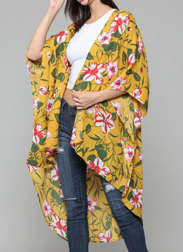 Floral Hi Lo Kimono