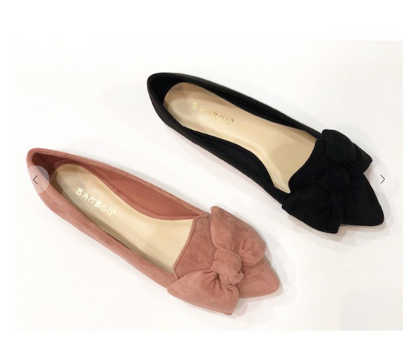 Black Bow Ballet Flats