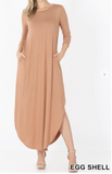 Maxi Dress Side Slits with Pockets