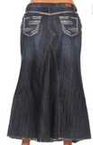 Denim Long Skirt (Plus)