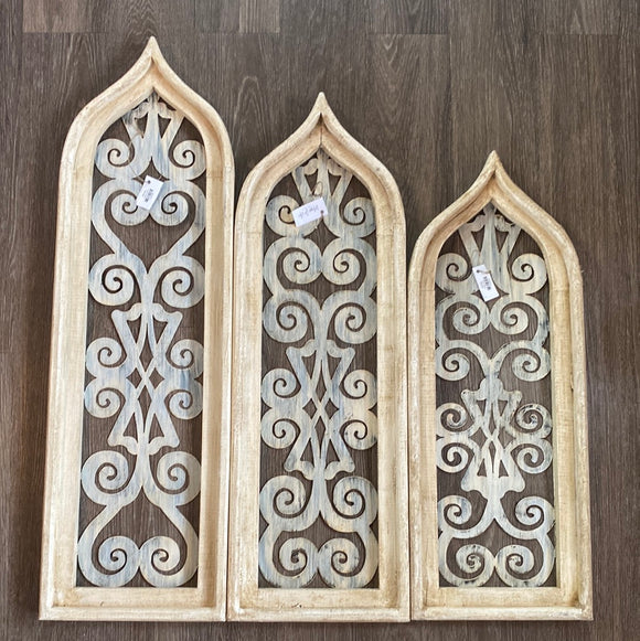 Wooden Metal Scrolly Window