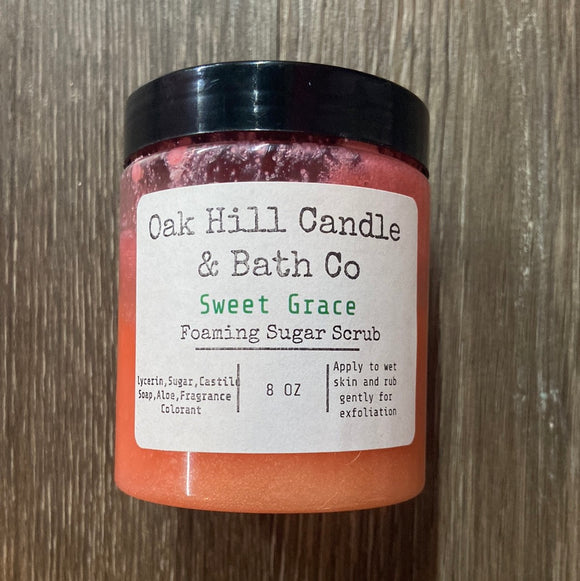 JK Oak Hill Candle Co. Foaming Sugar Scrub 8 oz