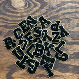 Varsity Alphabet Self Adhesive/Iron On Letters (black)